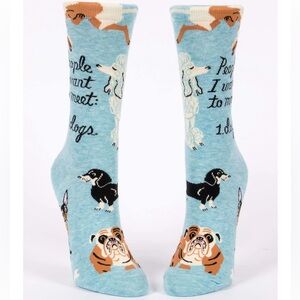 🧦 BlueQ Socks - People I Want To Meet: Dogs W-Crew Socks 🧦